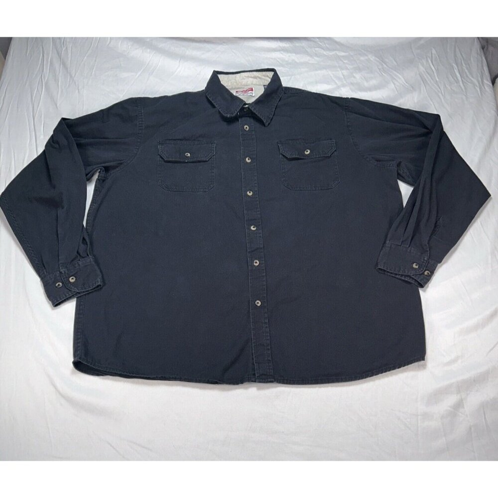 Wrangler Premium Quality Men's Long Sleeve Shirt Size XL Button Down Black